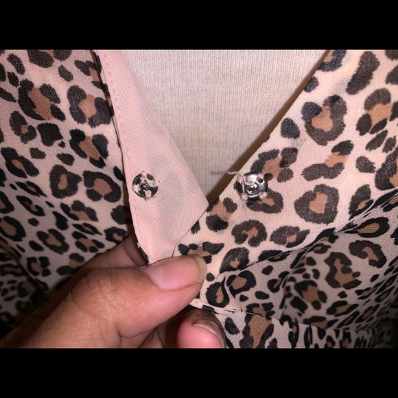 A New Day Brown/Light Pink Leopard Print Dress. - Picture 5 of 7